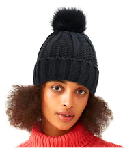 Load image into Gallery viewer, Satin Lined Winter Pom Hat
