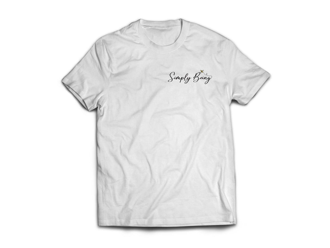 White Logo Tee